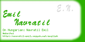 emil navratil business card